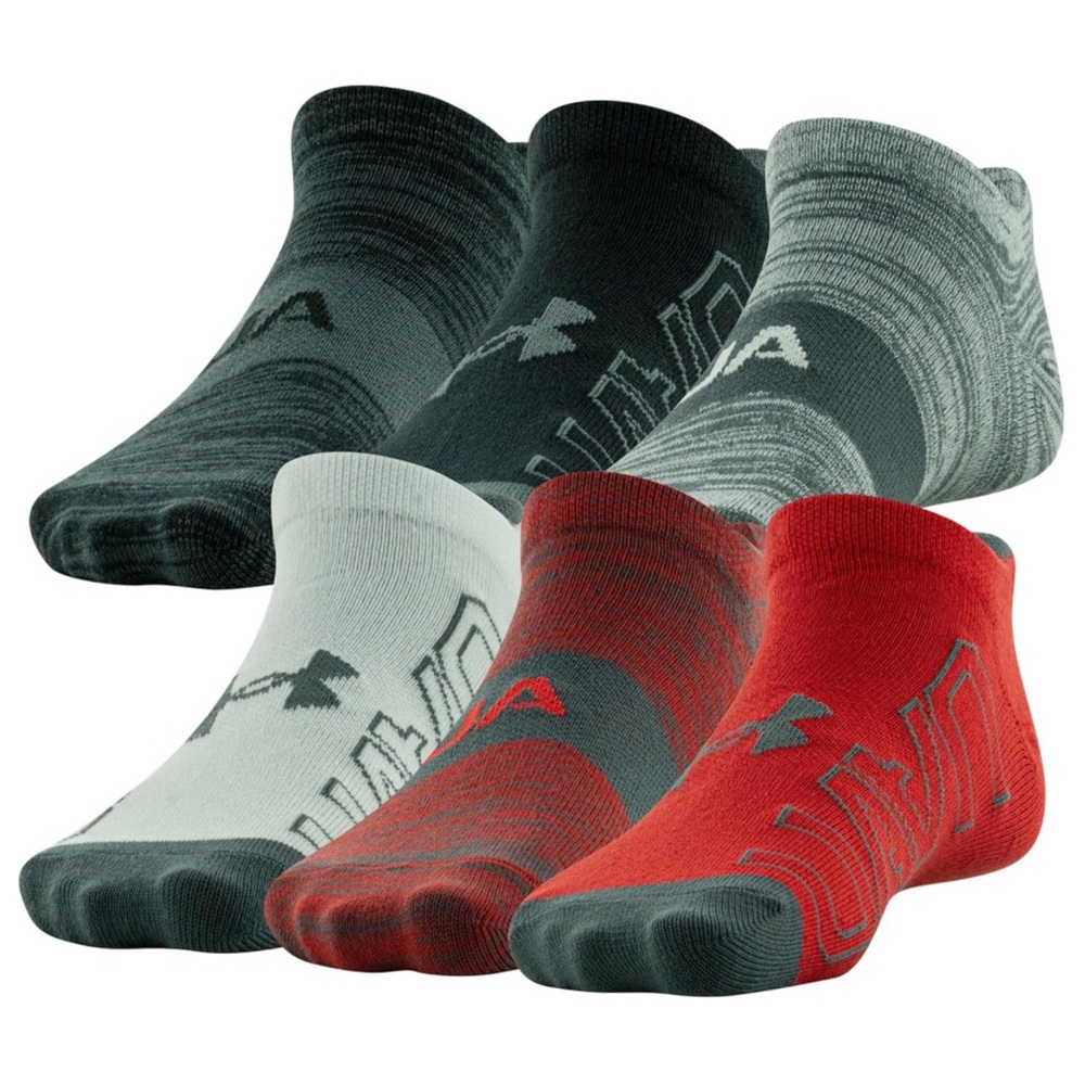 Under Armour Boys 6-Pack Essential Lite Lightweight No Show Athletic Socks
